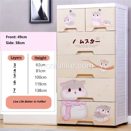 Armoire à tiroirs de rangement pour bébé à tiroirs multicouches